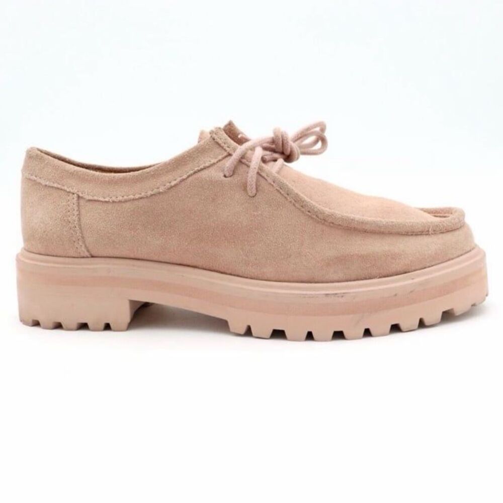 Reformation Women’s Suede Derby Shoes Moc Toe Loafer